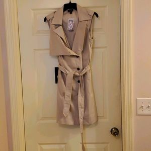 Bebe khaki double breasted trench dress